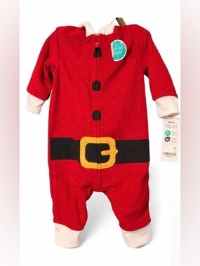 Child of Mine (By Carters) Baby Santa Claus Fleece One-Piece Outfit 0–3 Months